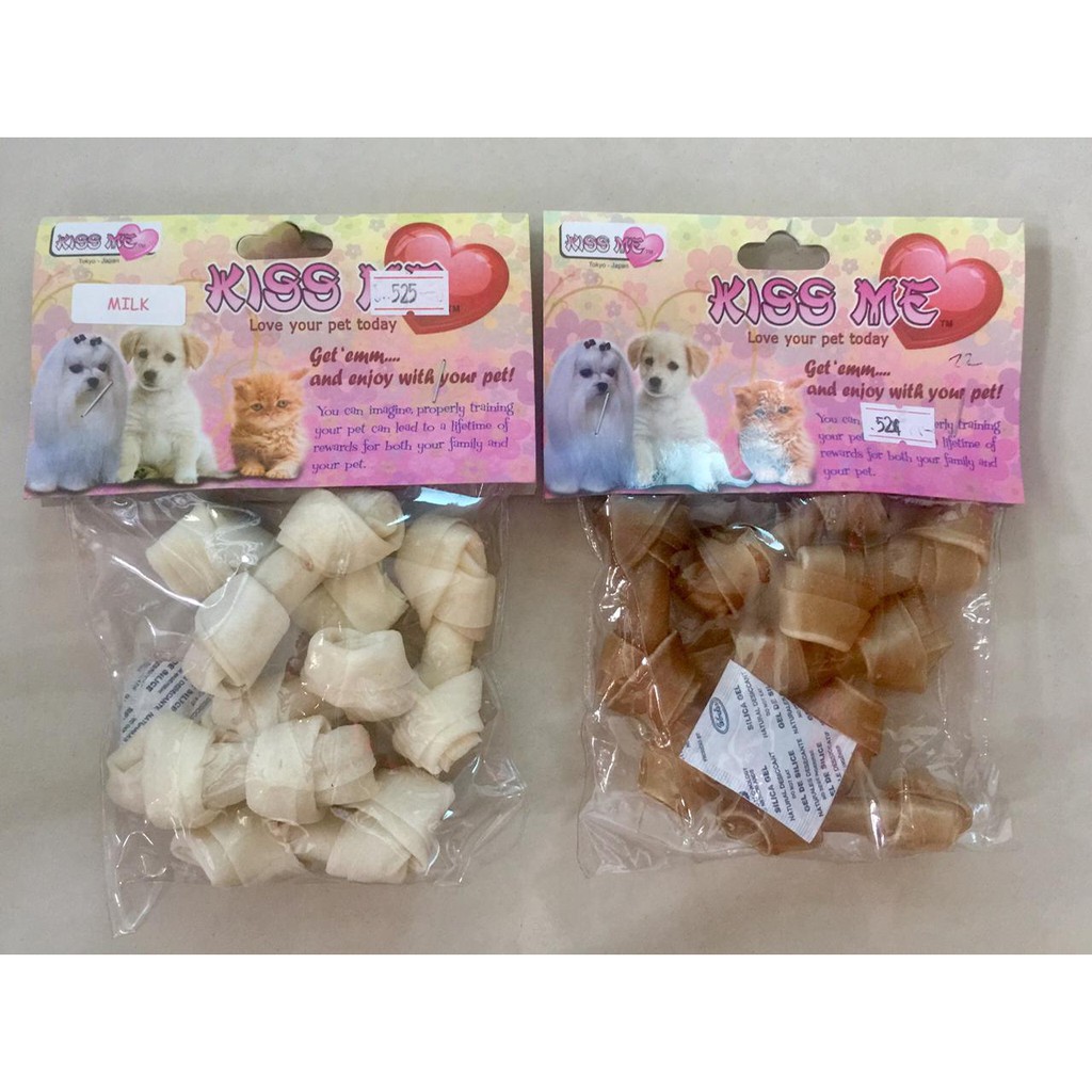 Tulang KISSME Gigitan Anjing Knotted Bone 2.5&quot; isi 6