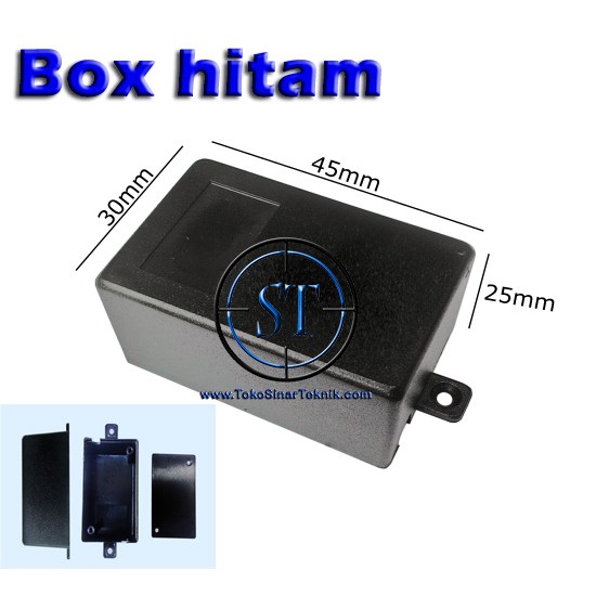 Box Plastik +Kuping Hitam Type BHK-01 45x30x25 mm Box Casing Driver Led Switch Kotak Holder Pellindung Modul