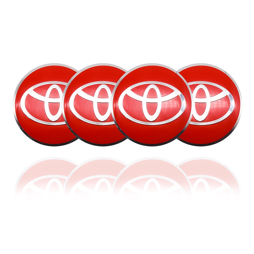 4pcs Stiker Emblem Logo Toyota Vios Rush Etions Avanza Camry RAV4 Warna Hitam Untuk Mobil