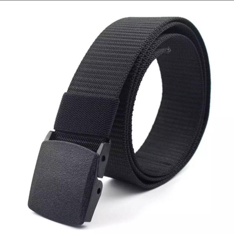 Ikat Pinggang Pria Canvas Tactical Military Belt Sabuk Pria Anti Metal Detector