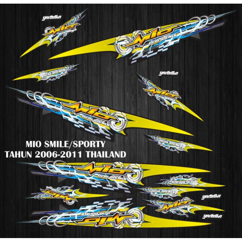 STIKER STRIPING DECAL VARIASI MIO SPORTY / MIO SMILE 2006-2009 THAILAND 1