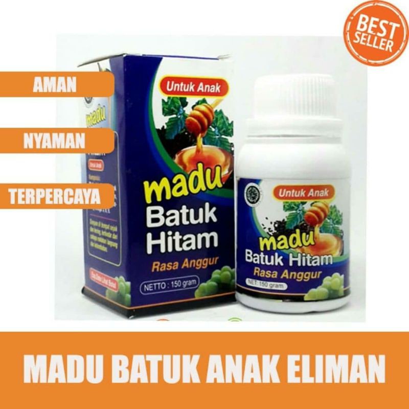 

Madu Batuk Hitam rasa Anggur - untuk anak 150gr