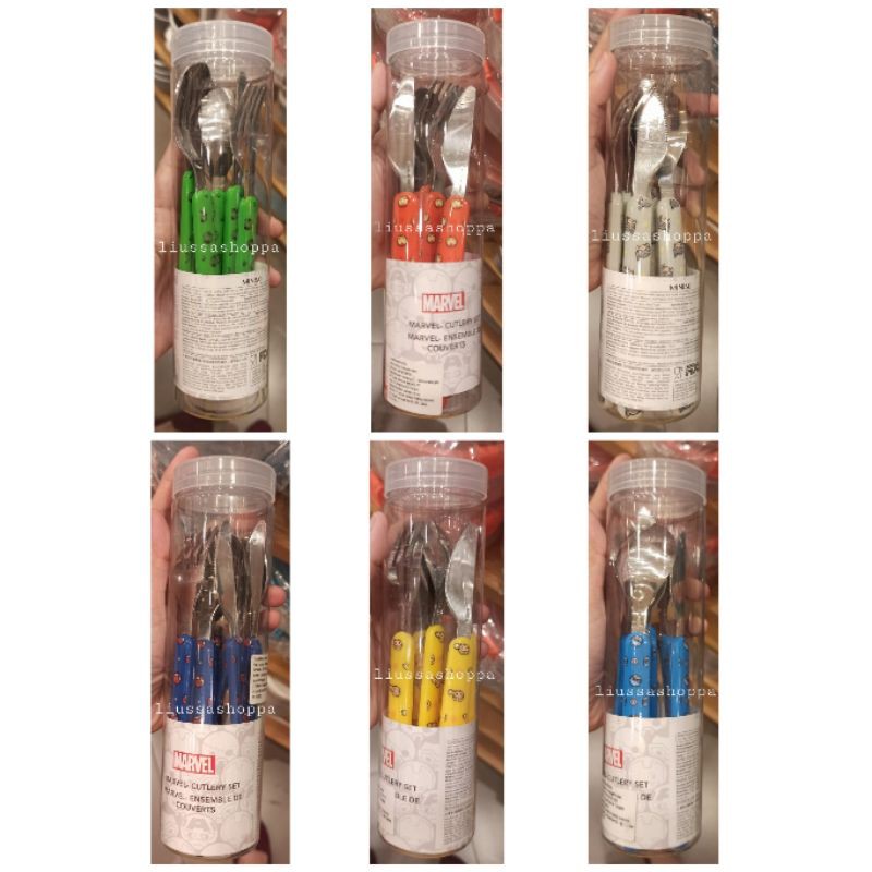 Alat Makan Miniso - Marvel Cutlery Set