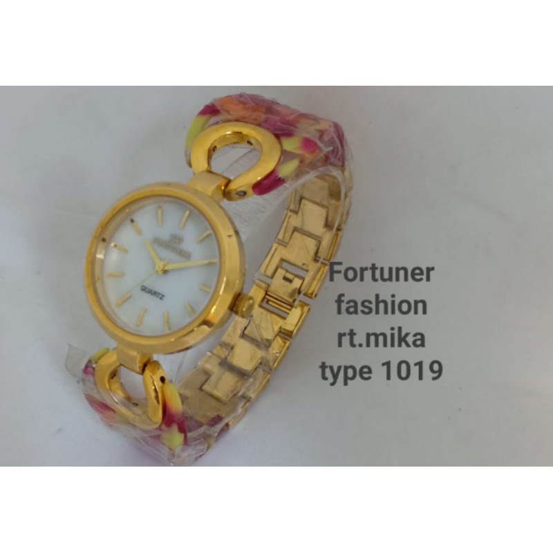 Jam Tangan Wanita Fortuner Original RT1019 Case Gold