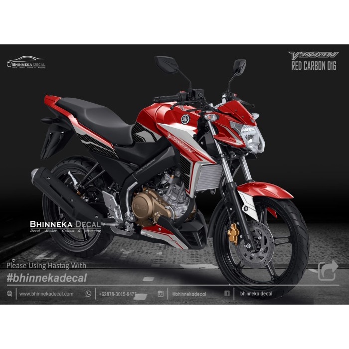 DECAL STICKER VIXION NVA RED CARBON SPORT-013