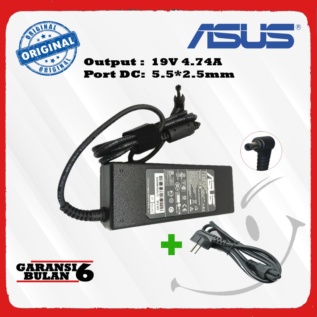 Charger Laptop Asus A43S k42J K43SD A45V K45 K42F 19V 4.74A