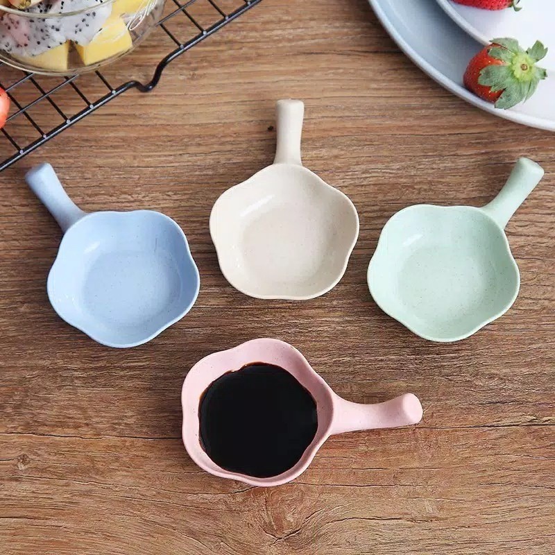 TEMPAT SAMBAL MANGKOK BAHAN JERAMI / TEMPAT SAOS KECAP / MANGKOK DAUN MINI SOUVENIR - BDC