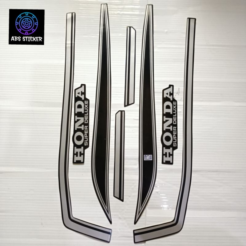 Striping GL100 1982 Super Deluxe Hitam Silver