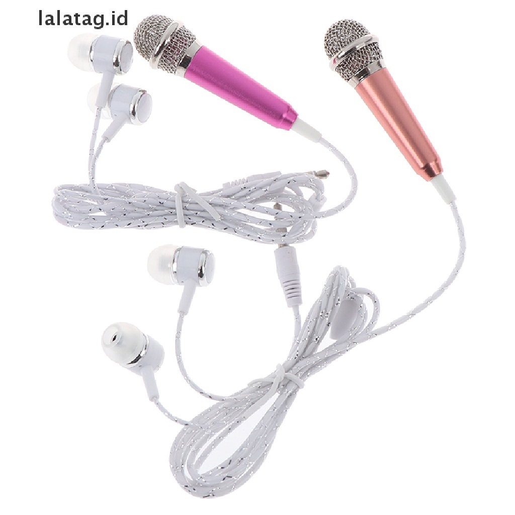 1 Pc Earphone Stereo 3.5mm Dengan Mic Audio Untuk Aksesoris Ponsel