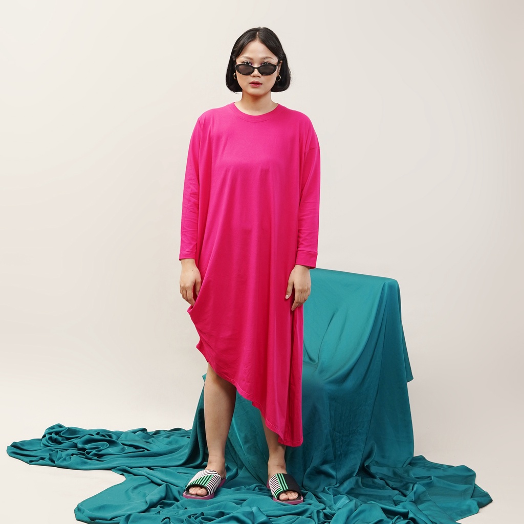 AGNI - Cla Dress T-Shirt (T-Shirt/Kaos Wanita Fuschia)
