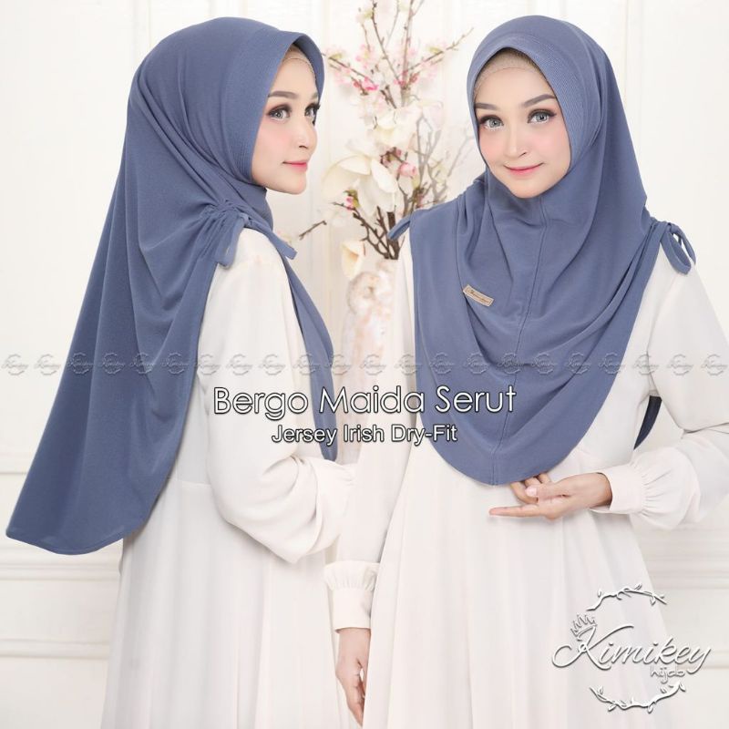 Bergo MAIDA SERUT KIMIKEY jilbab instan jersey irish