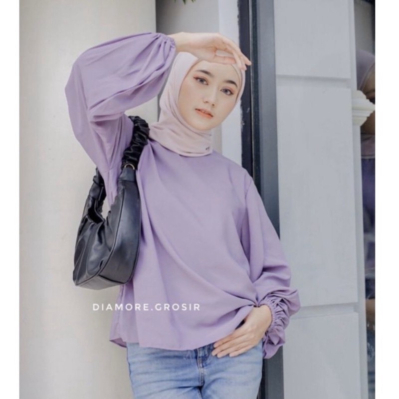 Jihan blouse lengan balon viral / blouse wanita