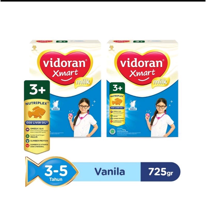 Vidoran Xmart 3+ Vanila/Madu 725g