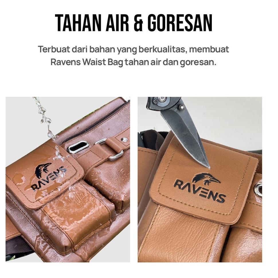 [BAK. 743781] Tas Selempang Pria Free Dompet Tas Ravens Waistbag Tas Slempang Anti Air Tas Pria Wais