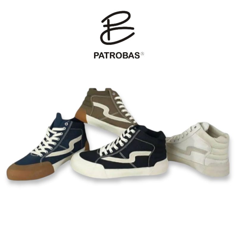 Patrobas Cloud High Series Black White / Off White / Navy Gum / Olive Gum Original Sneakers