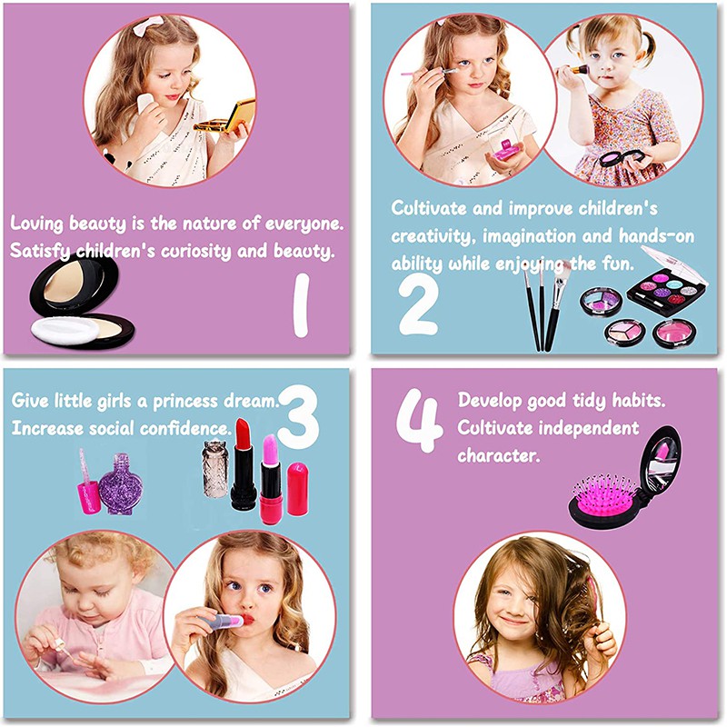 Girls Make-up Kit Child Eye Shadow Simulation Makeup Toy Cosmetics Party Performances 100% Safe