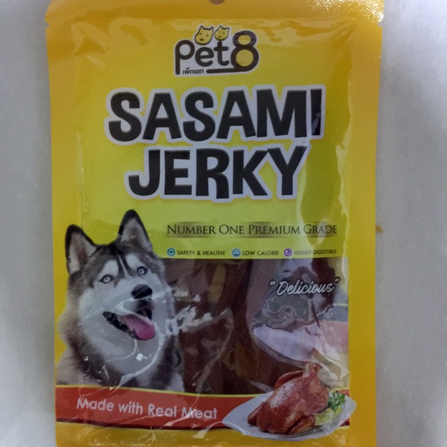 Pet8 #JJ01 Sasami Jerky Chicken Fillet Jerky Slice 50gr Snack #JJ01