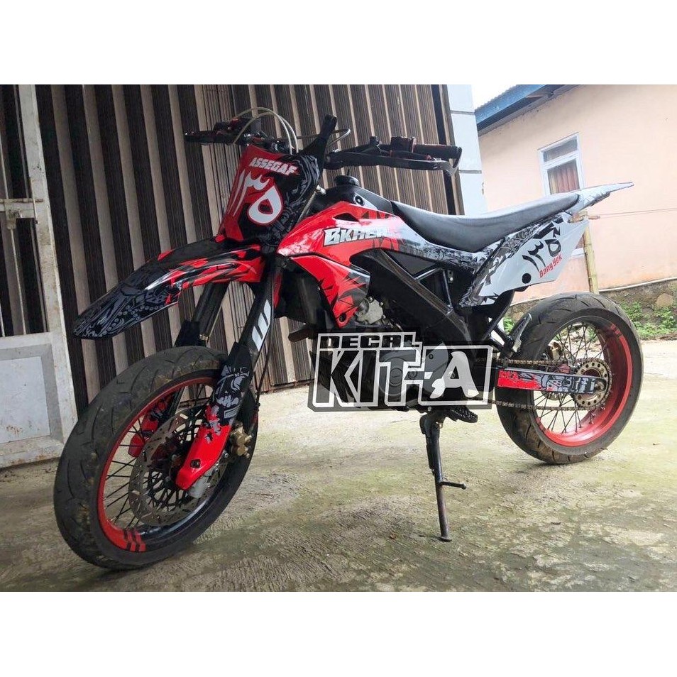 Decal Stiker Klx Bf 150 Dekal Striping Sticker New Klx Bf Extreme Dekal Klx 150 G Merah Hitam