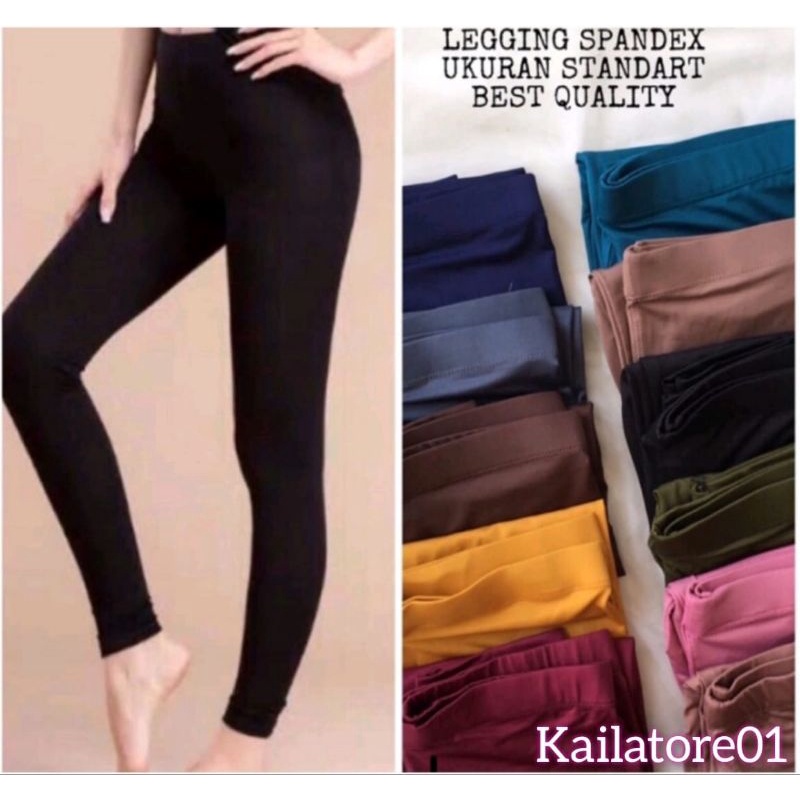 Celana Legging Wanita Bahan Spandex Premium / ALLSIZE