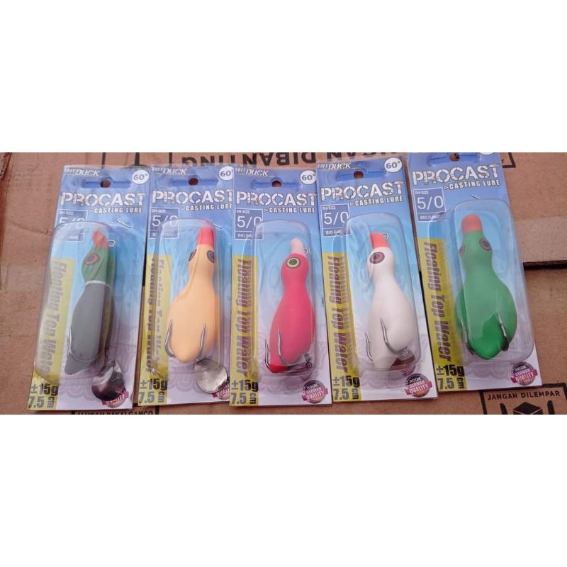 Soft duck JUMBO - Umpan casting model bebek untuk ikan TOMAN / GABUS BABON 7cm 15gr