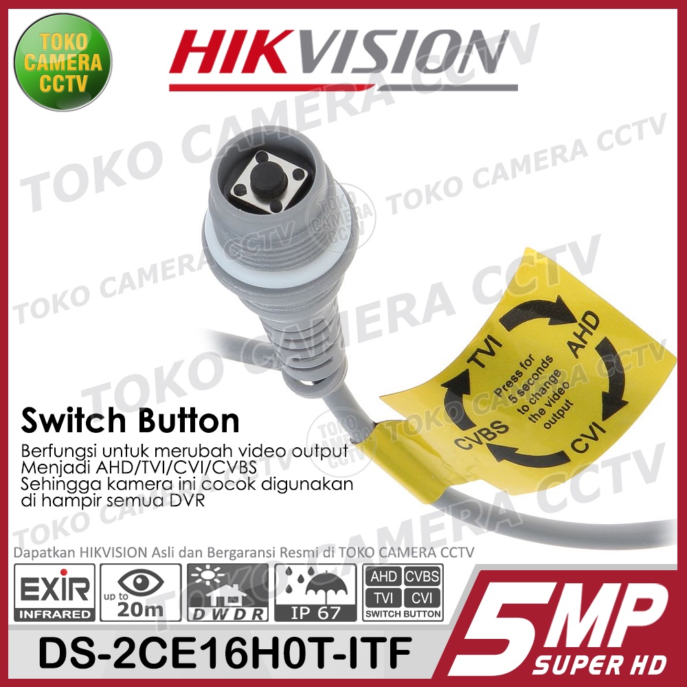 KAMERA CCTV HIKVISION 5MP OUTDOOR DS-2CE16H0T-ITF