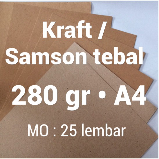 KERTAS KRAFT 275 gsm A4 LINER KARTON COKLAT TEBAL VINTAGE CRAFT