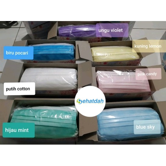 Okane Disposable Mask (Masker 3 Ply  BFE Proven) - 50 pcs/box