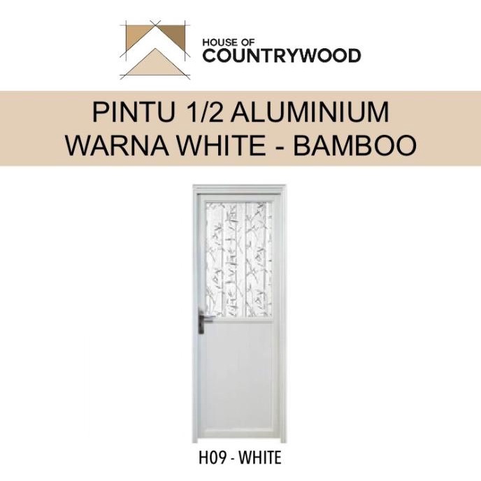 :::::::] Pintu kamar mandi aluminium aluminum kaca (H09)