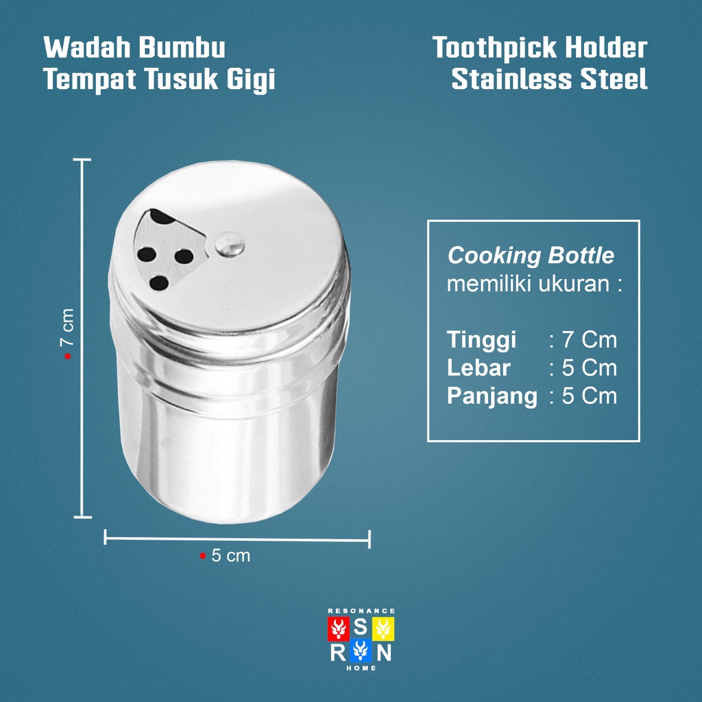 Tempat Tusuk Gigi - Bumbu Stainless / Toothpick Holder Resonance Home