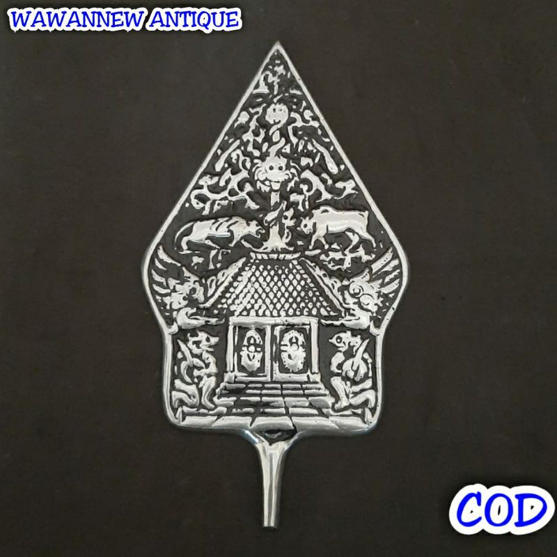 Aksesoris Gunungan Wayang Aluminium Antik Murah 20cm