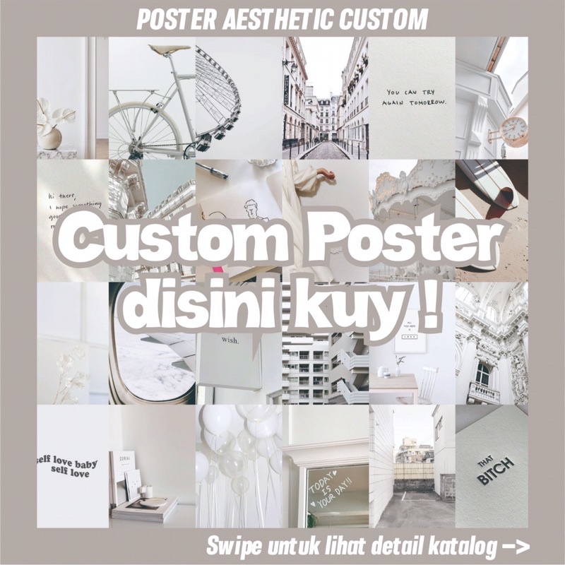 [24Pcs/36Pcs]Poster Dinding Aesthetic Custom | Custom Wall Poster A6 A5