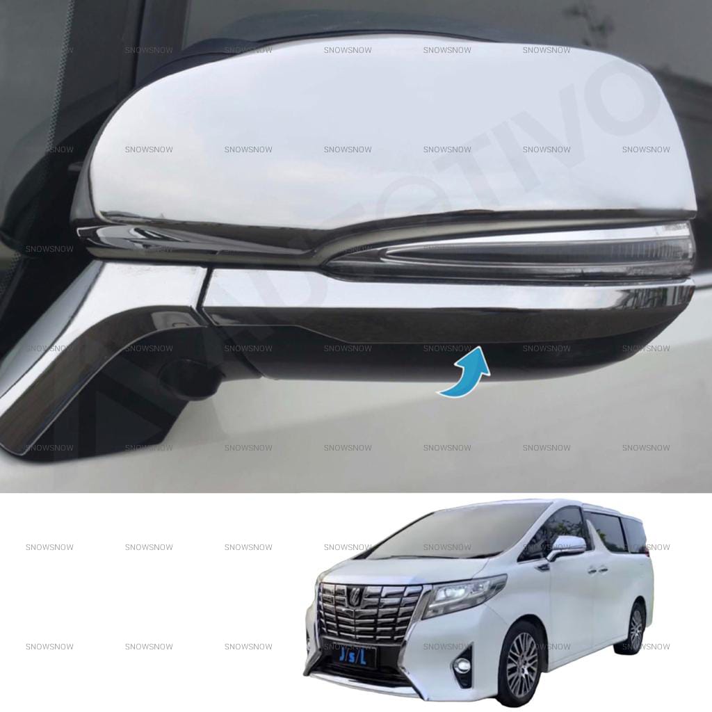 List Kaca Spion All New Alphard 2015 Mirror Cover Trim Chrome