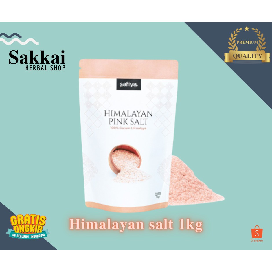 

100% Garam Himalaya 1Kg Natural Himalayan Pink Rock Salt - Himsalt pinksalt