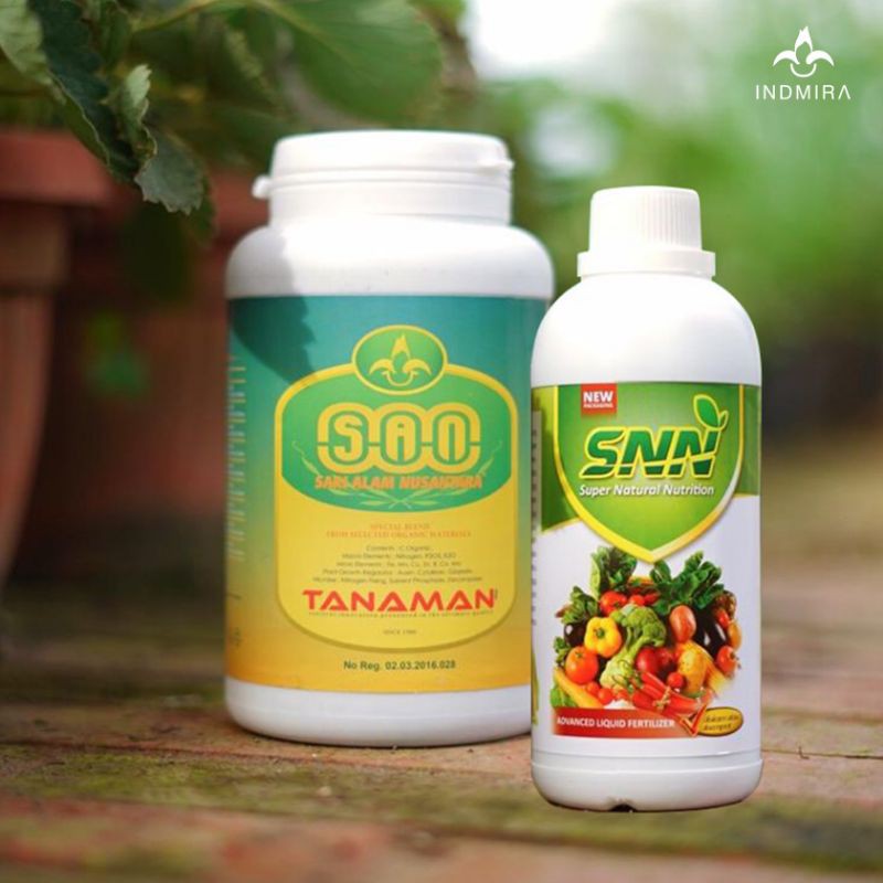 PAKET HEMAT INDMIRA 4 (Pupuk Organik Cair SNN & Nutrisi Tanah Alami SAN )