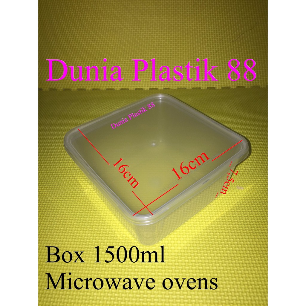 Ready Order Isi 50PC 1500ML kotak tempat box wadah plastik makan nasi food packing MURAH MERIAH