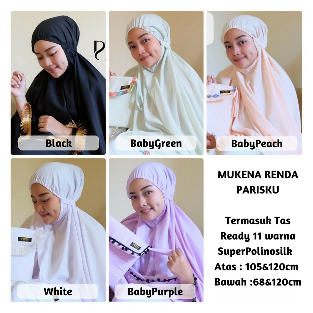 PARISKU MUKENA RENDA PRAGYA Katun Super Polynosilk