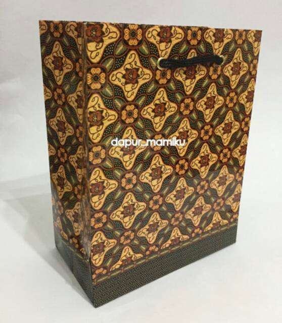 DAPURMAMI Paper Bag B Foil Batik Tas kertas motif Small uk. 18 x 23 x 10 cm