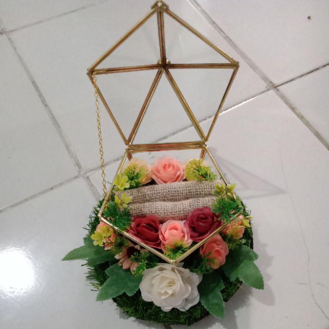 Ring Bearer Tempat Cincin Kaca Terarium