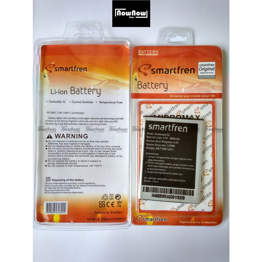 Baterai Smartfren Andromax V2 Original ORI Batre Battery Batu Batrai