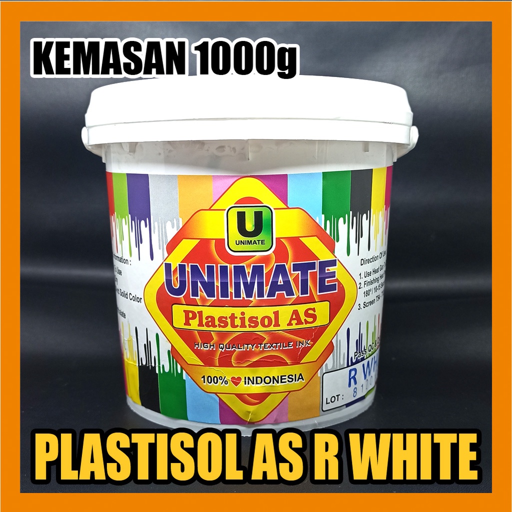 

Tinta Sablon Kaos Plastisol AS R White Unimate 1000g