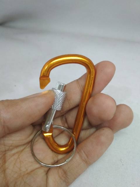 Ganci gantungan kunci Carabiner karabiner kait screw lock kecil