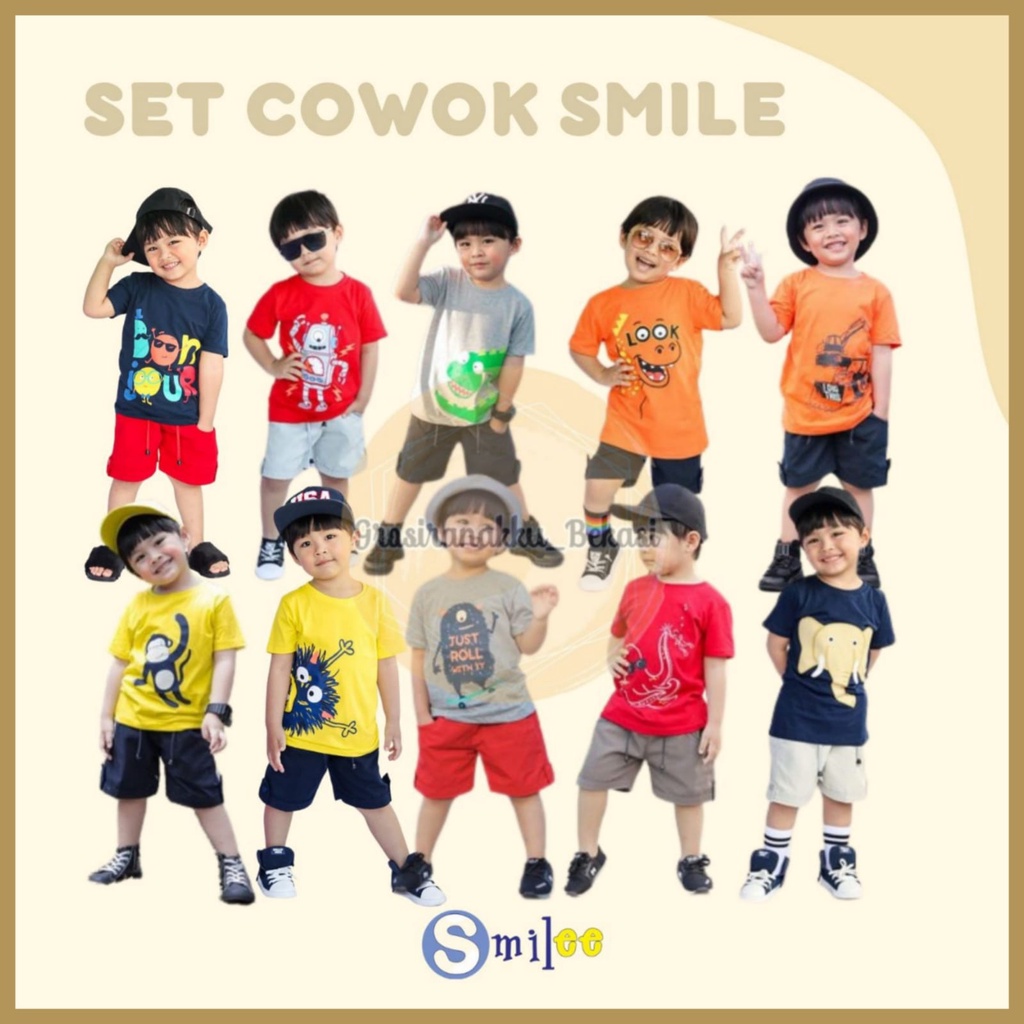 Setelan Anak Smilee Mix Motif dan Warna Size 1-3Tahun