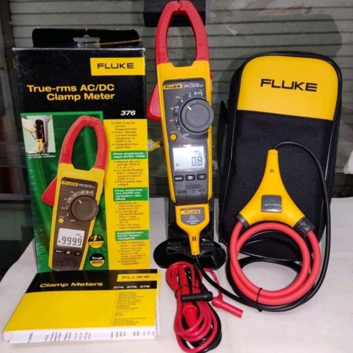 Jual Fluke 376 Digital Clamp Meter 1000 A AC DC termasuk Flexible Clamp