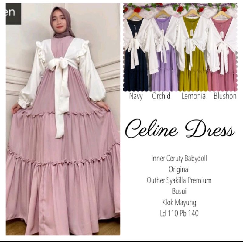 Gamis Ceruti babydoll/gamis rompi/gamis syakila