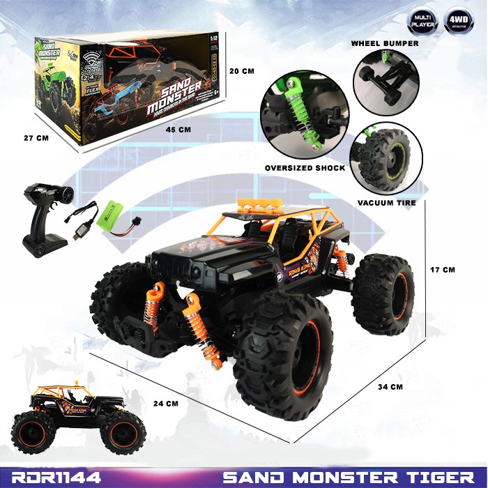 PROMO RDR1144 RDR1011 Mainan Anak Mobil RC Remote Control Crawler Offroad Jeep 6x6 6WD RADAR