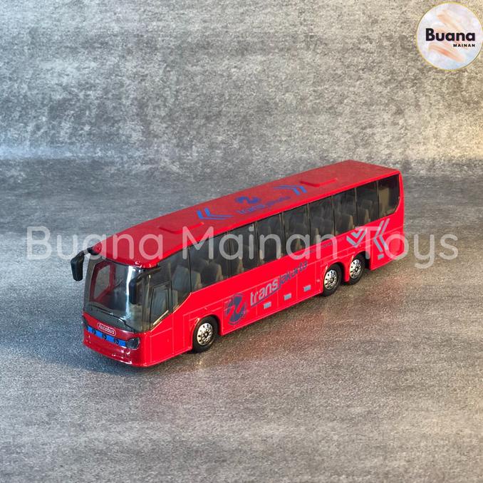 DIECAST BUS TRANS JAKARTA MAINAN ANAK COWO MOBILAN PULL BACK LAMPU