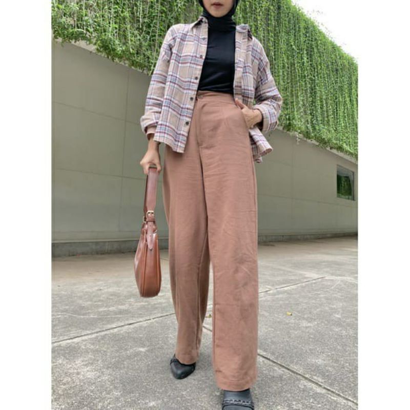 Arifirn Yuka Slim Cullote | Katun Poly Kulot Highwaist