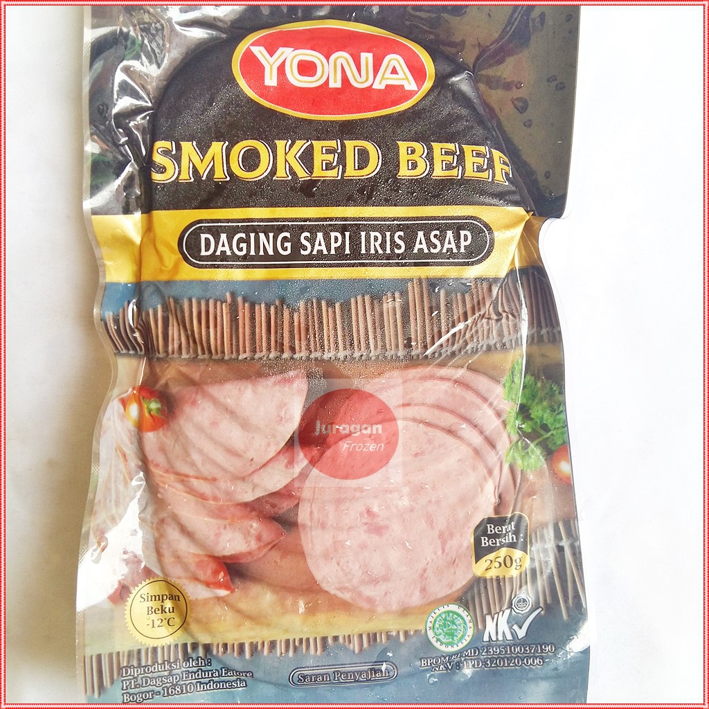 

DAGING SMOKED BEEF YONA DAGING SAPI IRIS ASAP 250Gr