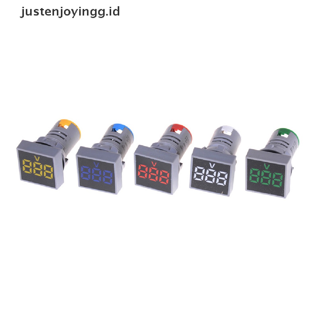 Panel Voltmeter Digital Led 22mm Ac12-500v Bentuk Persegi