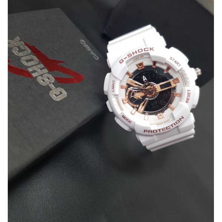 Jam tangan pria Casio G-Shock premium putih gold
